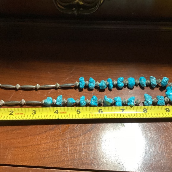 NAVAJO OOAK TURQUOISE & STERLING NECKLACE. JAY KING ? - Picture 10 of 12